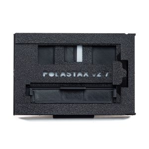 The Polastax Instax Wide Film Holder lets you Use Instax Wide instant film in a Polaroid pack film camera.