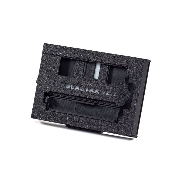 The Polastax Instax Wide Film Holder lets you Use Instax Wide instant film in a Polaroid pack film camera.