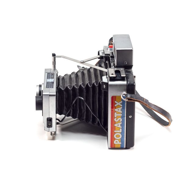 Instax Wide ready Polaroid 450 Land Camera with lightmeter adapter (works with Polastax film holders).