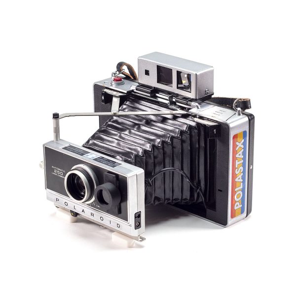 Instax Wide ready Polaroid 250 Land Camera with lightmeter adapter (works with Polastax film holders).