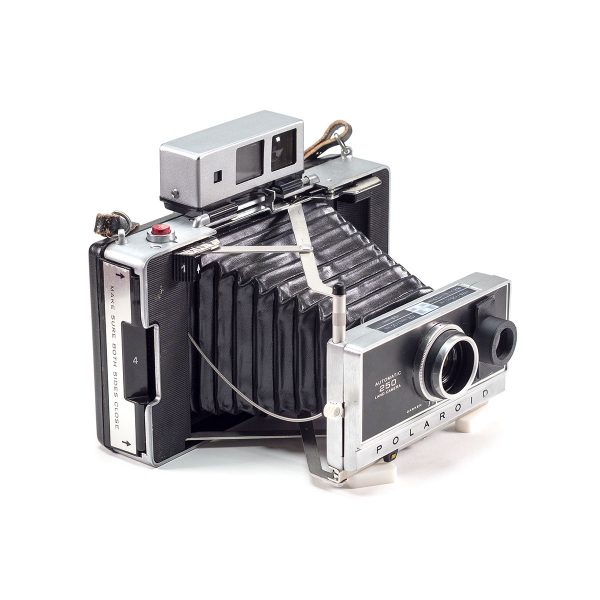 Instax Wide ready Polaroid 250 Land Camera with lightmeter adapter (works with Polastax film holders).