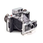 Instax Wide ready Polaroid 250 Land Camera with lightmeter adapter (works with Polastax film holders).