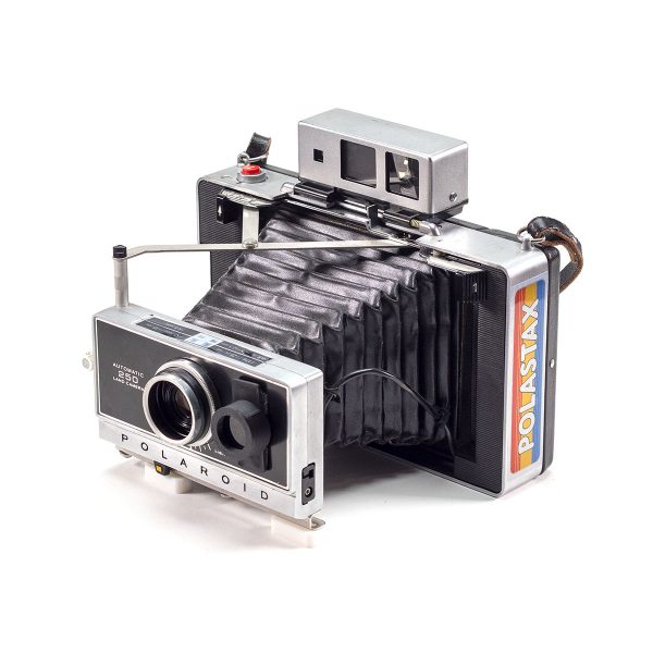 Instax Wide ready Polaroid 250 Land Camera with lightmeter adapter (works with Polastax film holders).