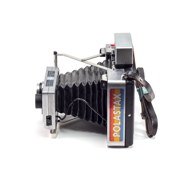 Instax Wide ready Polaroid 250 Land Camera with lightmeter adapter (works with Polastax film holders).