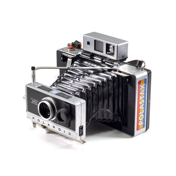 Instax Wide ready Polaroid 250 Land Camera with lightmeter adapter (works with Polastax film holders).