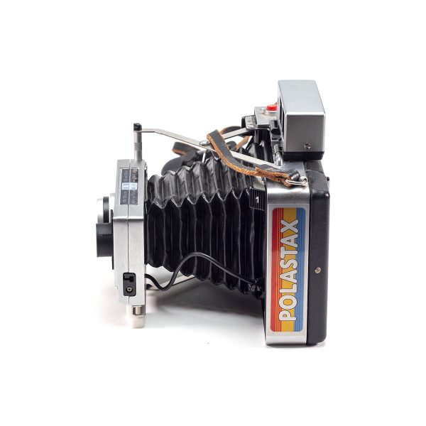 Instax Wide ready Polaroid 250 Land Camera with lightmeter adapter (works with Polastax film holders).