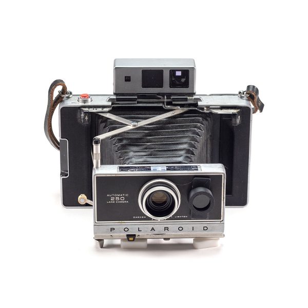 Instax Wide ready Polaroid 250 Land Camera with lightmeter adapter (works with Polastax film holders).