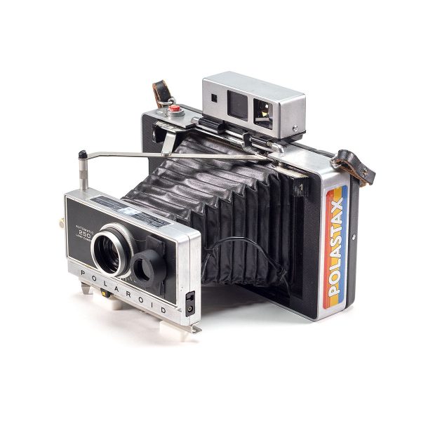Instax Wide ready Polaroid 250 Land Camera with lightmeter adapter (works with Polastax film holders).
