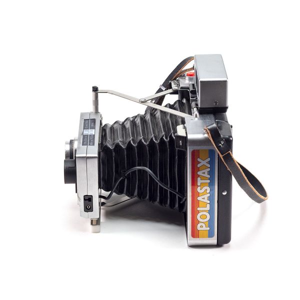 Instax Wide ready Polaroid 250 Land Camera with lightmeter adapter (works with Polastax film holders).