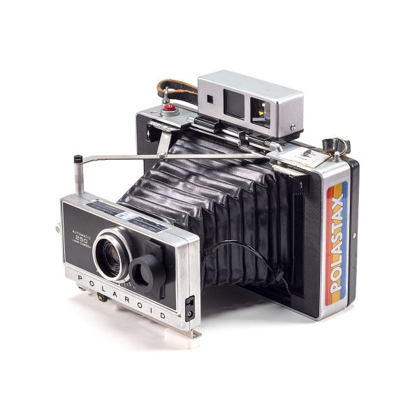 Instax Wide ready Polaroid 250 Land Camera with lightmeter adapter (works with Polastax film holders).