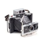 Instax Wide ready Polaroid 250 Land Camera with lightmeter adapter (works with Polastax film holders).