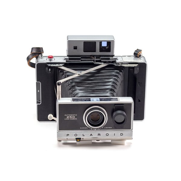 Instax Wide ready Polaroid 250 Land Camera with lightmeter adapter (works with Polastax film holders).