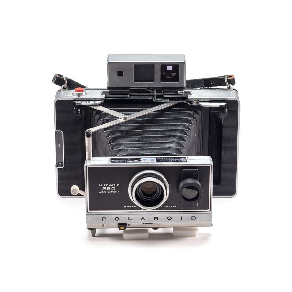 Instax Wide ready Polaroid 250 Land Camera with lightmeter adapter (works with Polastax film holders).