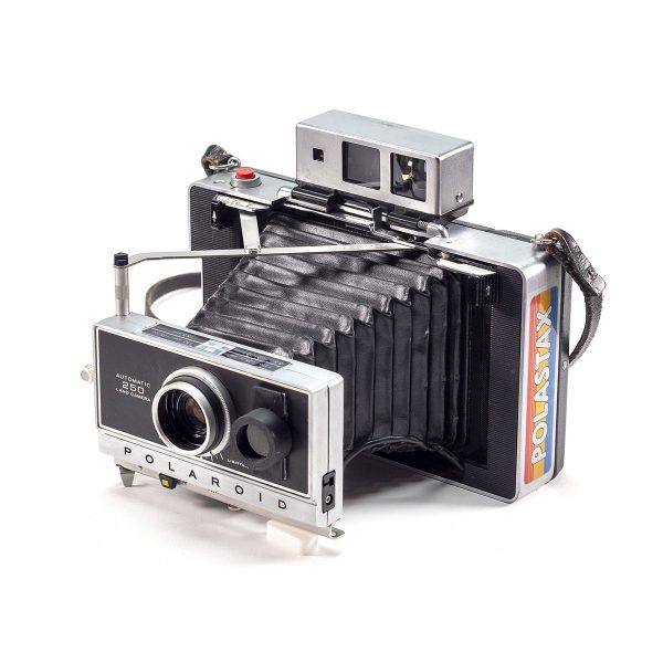 Instax Wide ready Polaroid 250 Land Camera with lightmeter adapter (works with Polastax film holders).