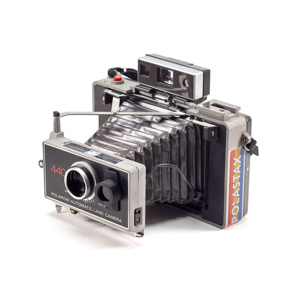 Instax Wide ready Polaroid 440 Land Camera with lightmeter adapter (works with Polastax film holders).