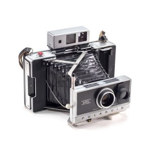 Instax Wide ready Polaroid 250 Land Camera with lightmeter adapter (works with Polastax film holders).