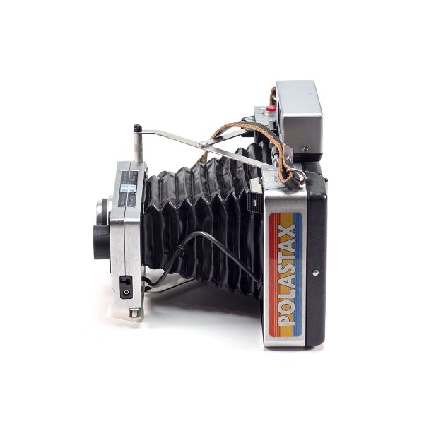 Instax Wide ready Polaroid 250 Land Camera with lightmeter adapter (works with Polastax film holders).