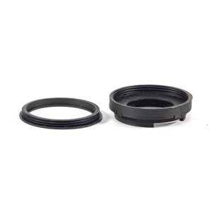Drop in 40.5mm filter push-on adapter for Polaroid pack film cameras with metal lens rings.