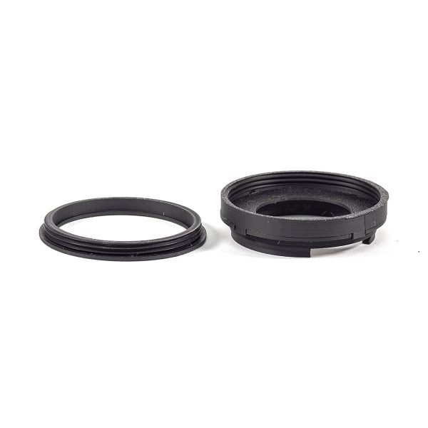 Drop in 40.5mm filter push-on adapter for Polaroid pack film cameras with metal lens rings.