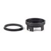 Drop in 40.5mm filter push-on adapter for Polaroid pack film cameras with metal lens rings.