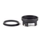 Drop in 40.5mm filter push-on adapter for Polaroid pack film cameras with metal lens rings.