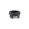 Drop in 40.5mm filter push-on adapter for Polaroid pack film cameras with metal lens rings.