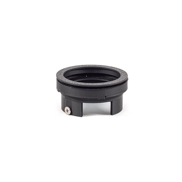 Drop in 40.5mm filter push-on adapter for Polaroid pack film cameras with metal lens rings.