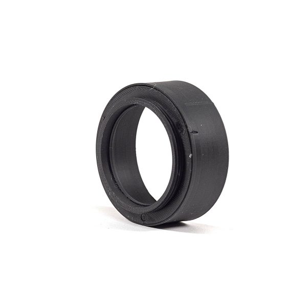 Lens hood for Polaroid Land Cameras that attaches to the Polastax 40.5mm drop in filter adapter.