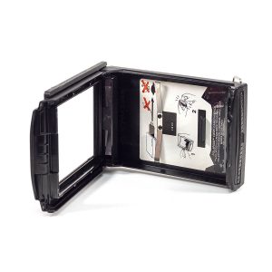 Polaroid 405 large format camera back converted to accept Polastax Instax Wide film holders.