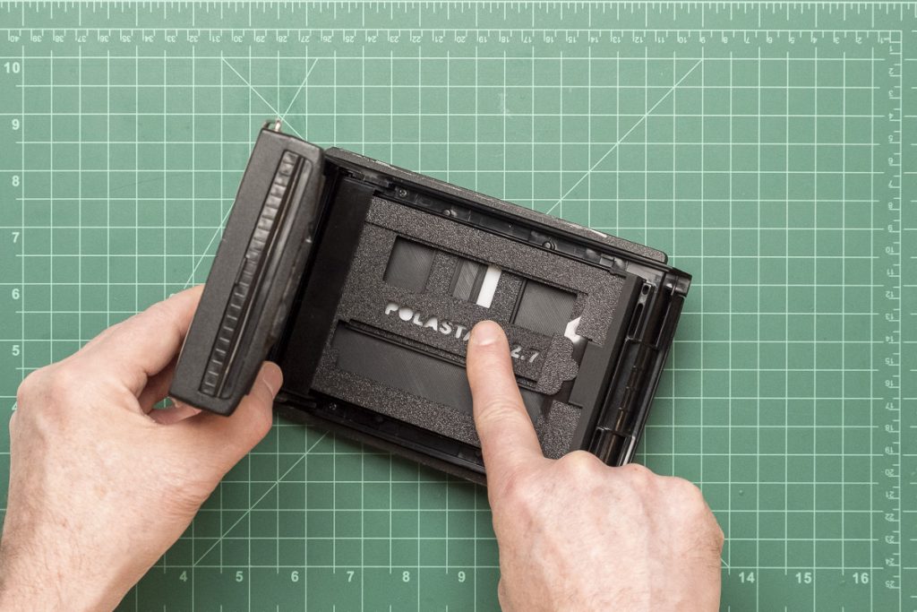 Demo of how to use Instax Wide in a Polaroid 405 Large Format film back.