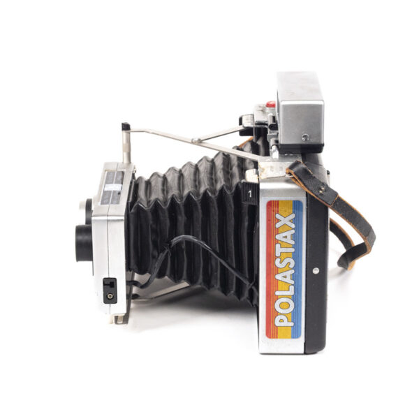 Instax Wide ready Polaroid 250 Land Camera with lightmeter adapter (works with Polastax film holders).