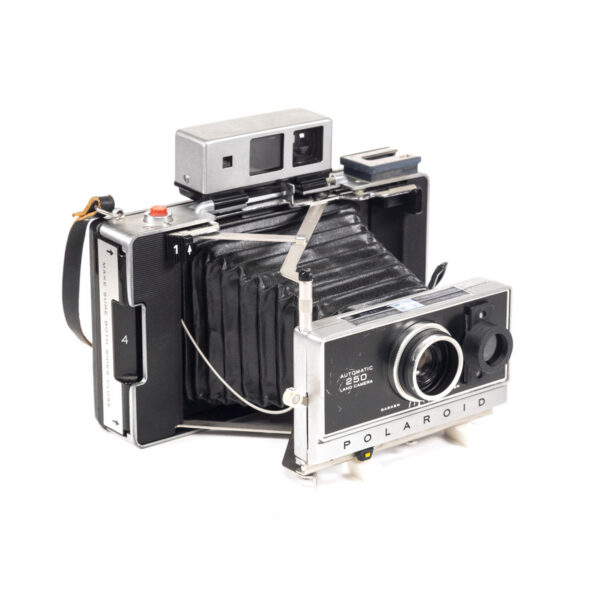 Instax Wide ready Polaroid 250 shutter in 450 Land Camera body with lightmeter adapter (works with Polastax film holders).