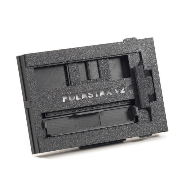 The Polastax Instax Wide Film Holder lets you Use Instax Wide instant film in a Polaroid pack film camera.